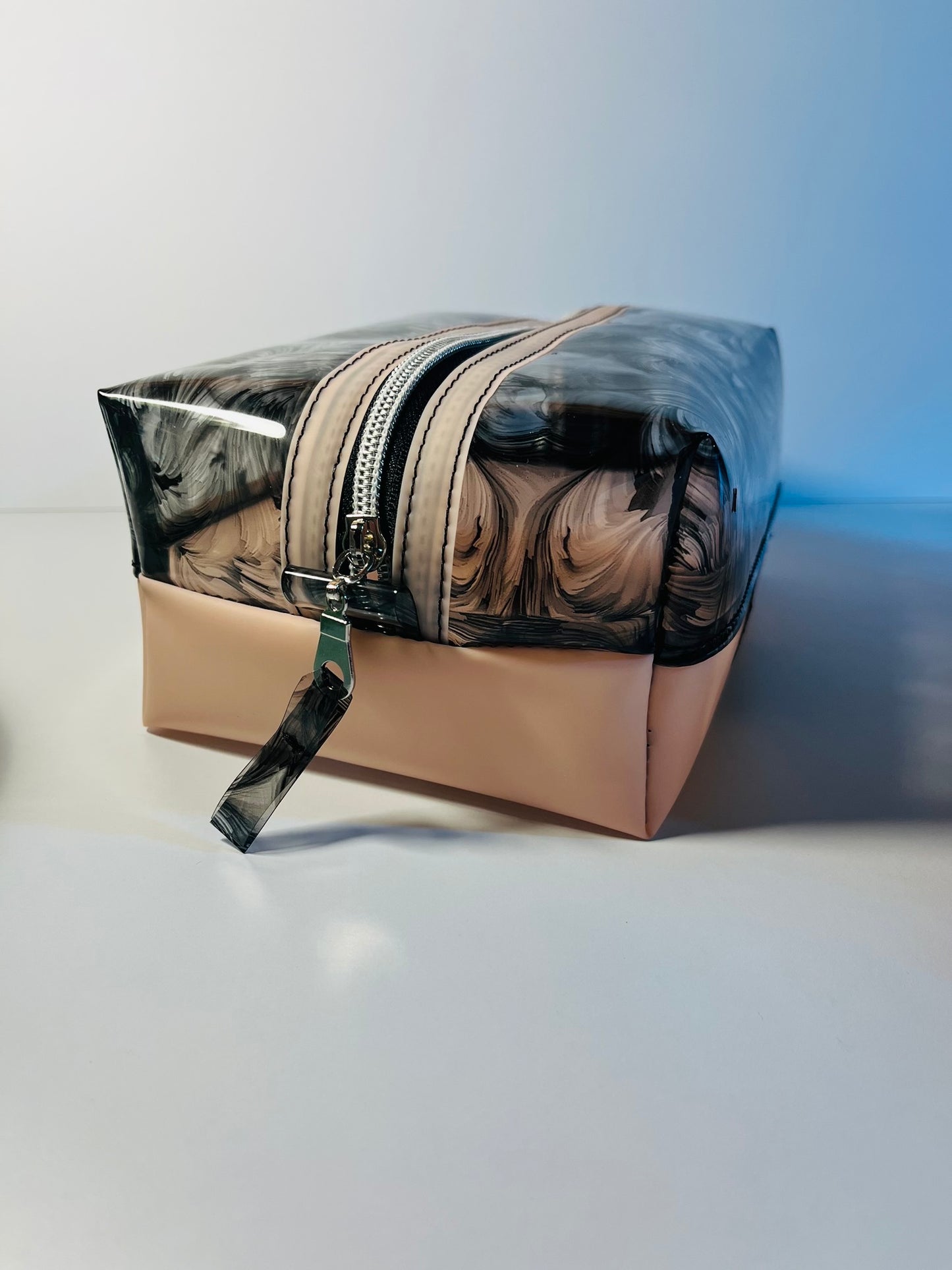 Boxy Bag Pouch - (Black) Oil Print / (Neutral) Bottom