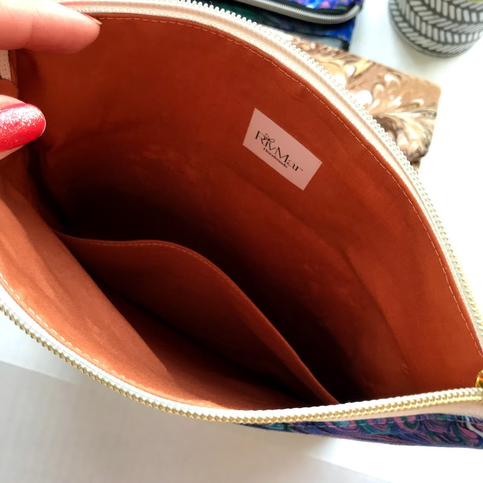 (RTS) Fold Over Clutch - Paisley / Assorted Colors